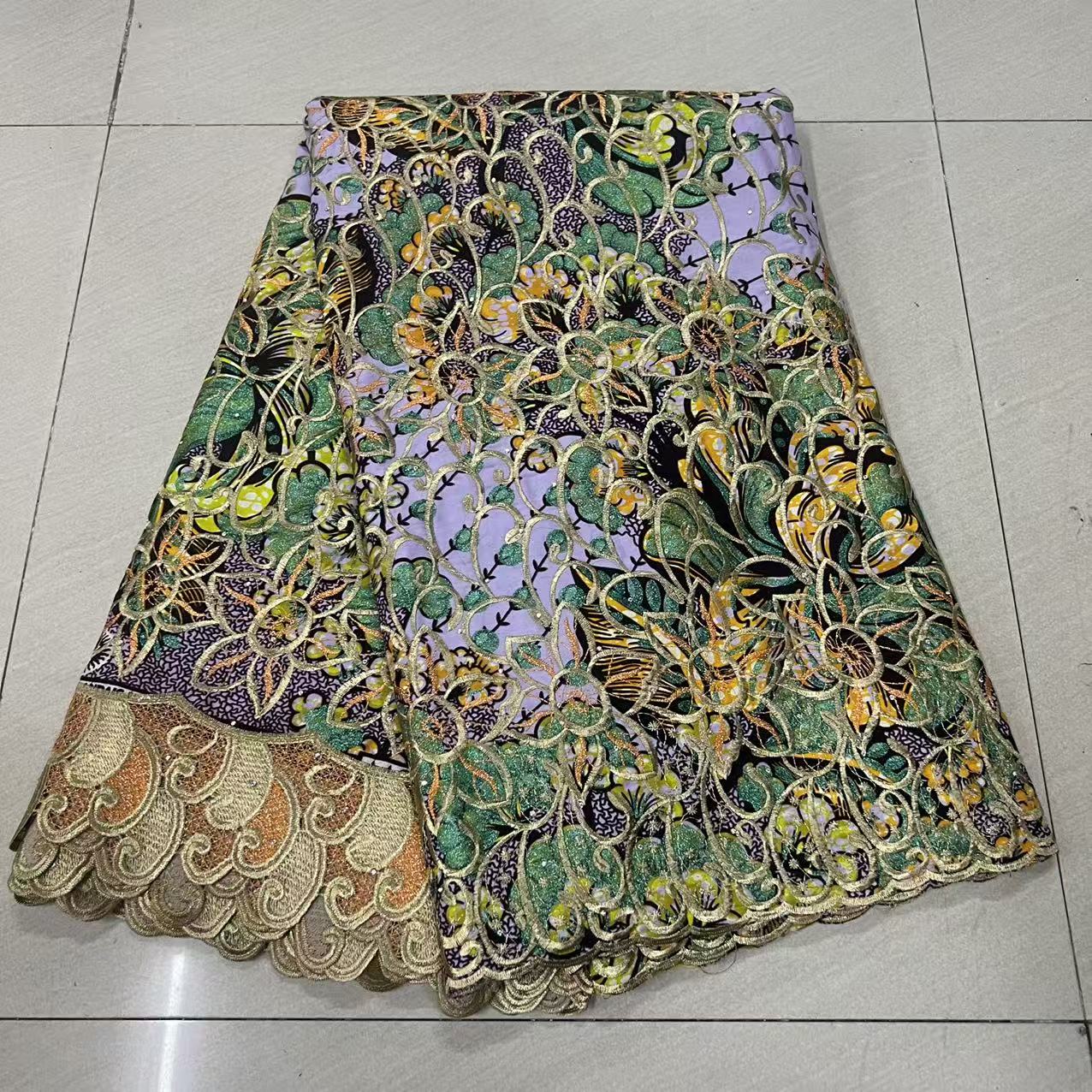 Ethnic Fabric - Tissu en dentelle africaine lourde avec