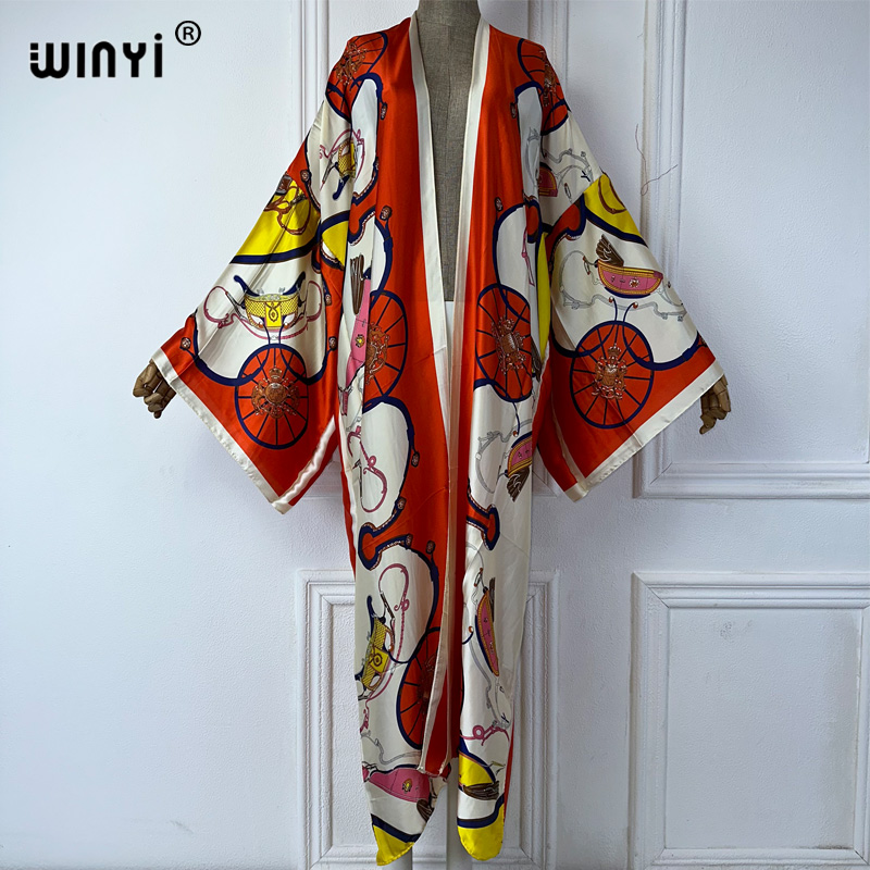 Kaftan Women Boho - WINYI Kimono à imprimé bohème, cardigan
