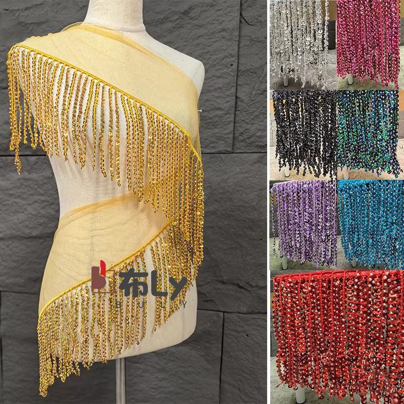 Ethnic Fashion Design - Frange à paillettes perlées de 15