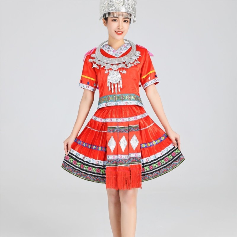 Ethnic Style Dresses - Robe de danse Hmong, tenue traditionnelle