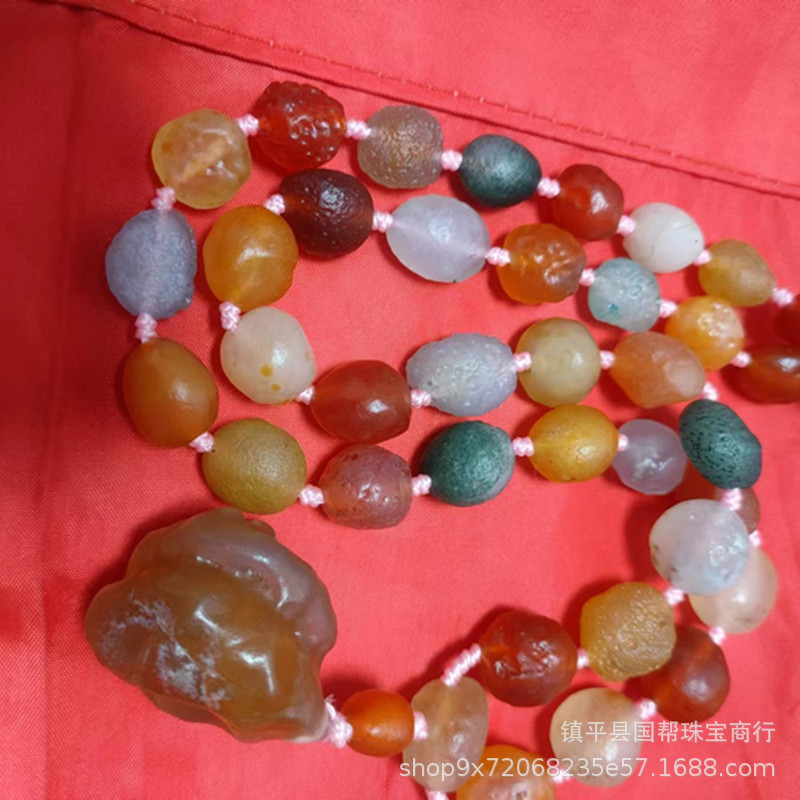 Collier d'agate en pierre brut - Ethnic Fashion Boutique avis et prix