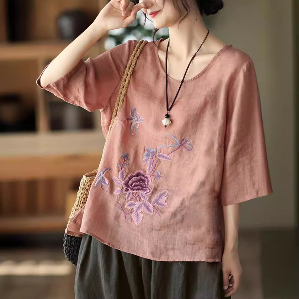 Chemisier d'été rétro en coton - Ethnic Fabric avis et prix